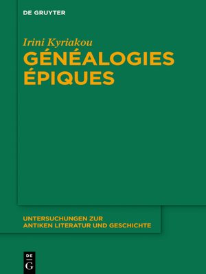 cover image of Généalogies épiques
